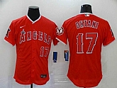 Angels 17 Shohei ohtani red nike Flexbase Jersey,baseball caps,new era cap wholesale,wholesale hats